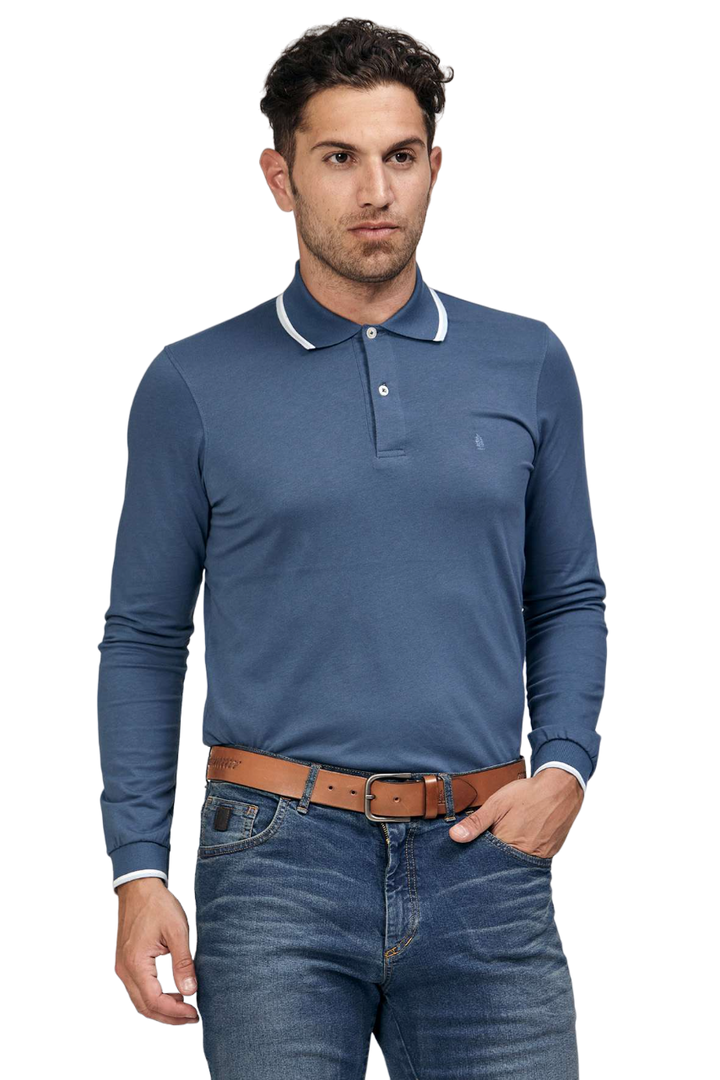 POLO CON VIVOS DE JERSEY LISO