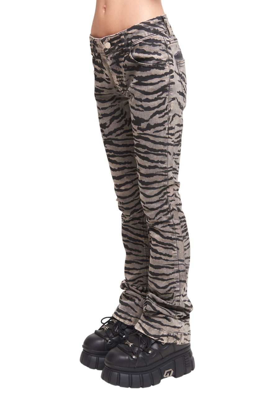 JEAN MIDFLARED ZEBRA