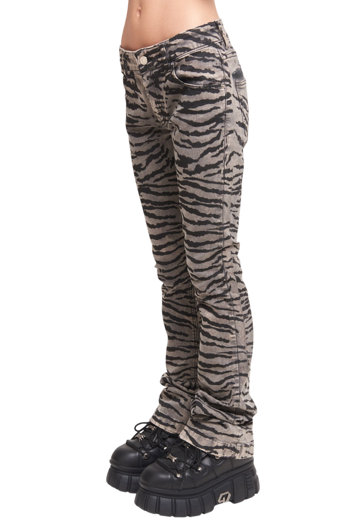 JEAN MIDFLARED ZEBRA