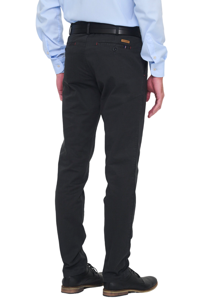 PANTALON SIN PINZAS SLIM FIT GABARDINA GRIS TOPO – Triax