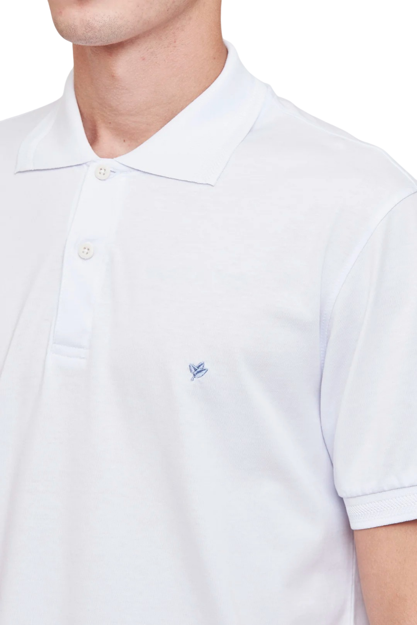 Polo mangas largas cuello espiga jersey liso