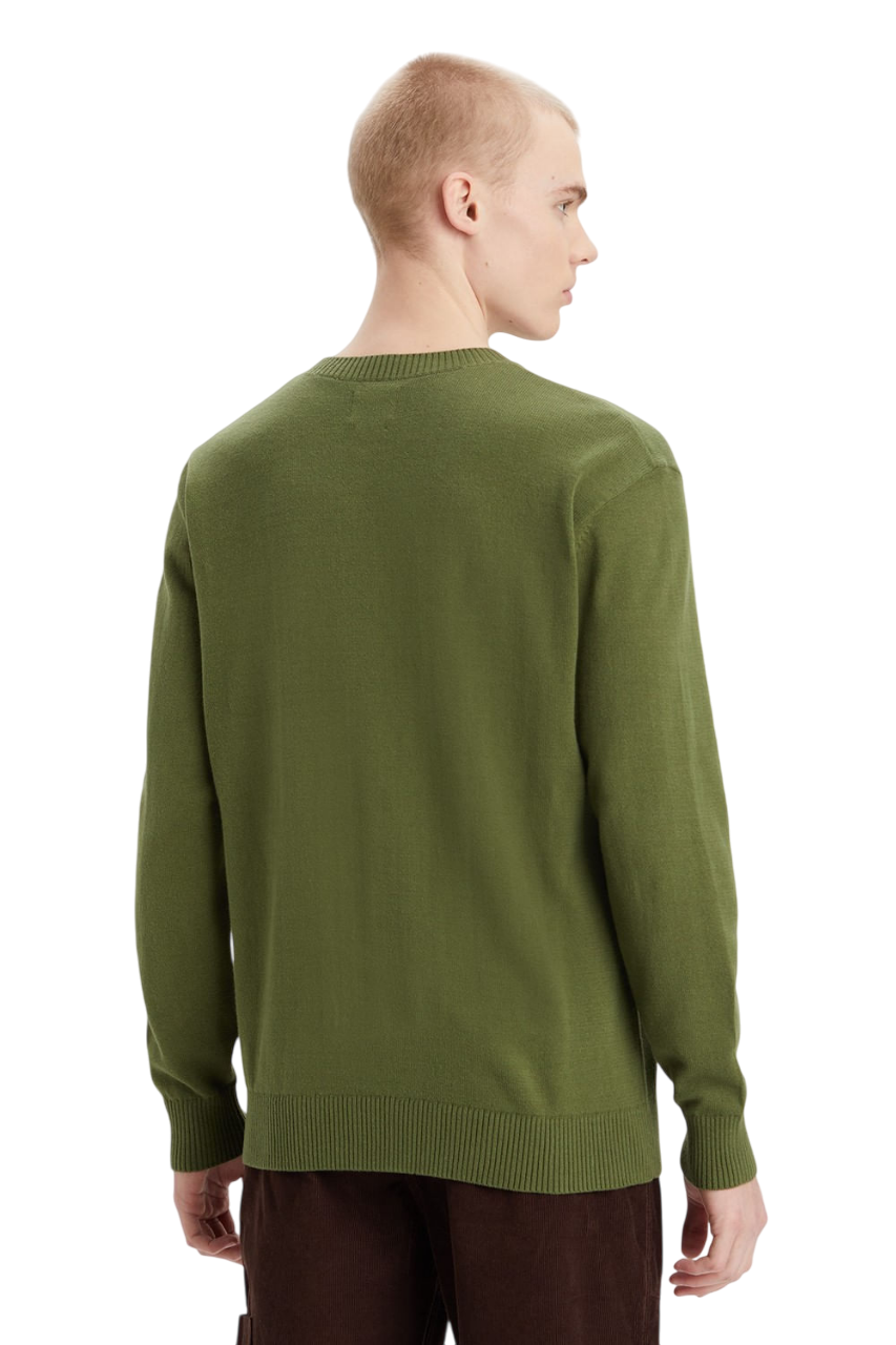 Sweater  Red Tab Crewneck Olive