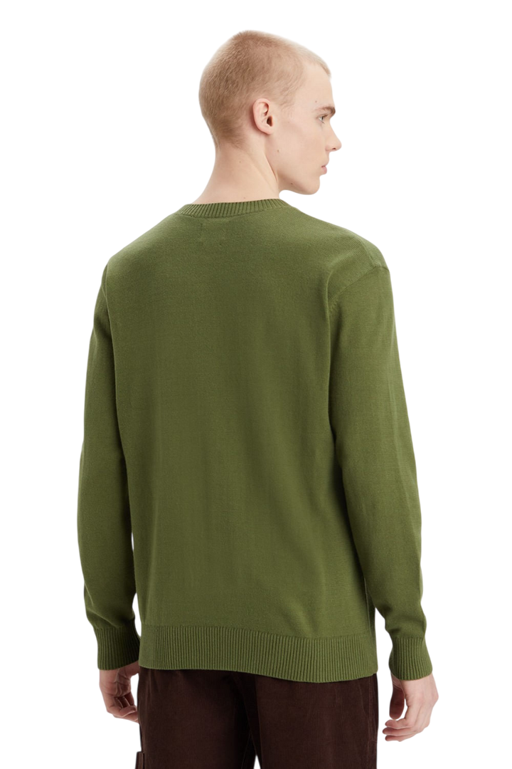 Sweater  Red Tab Crewneck Olive