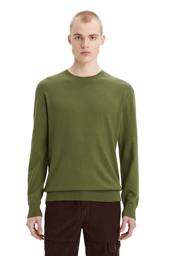 Sweater  Red Tab Crewneck Olive