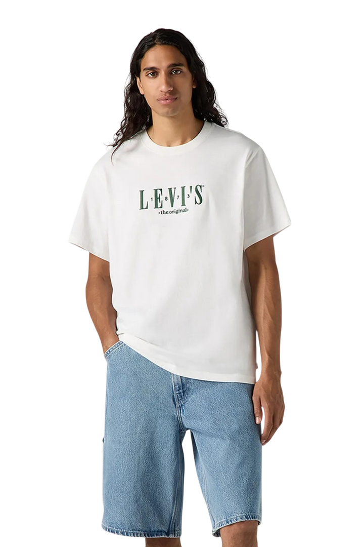 Remera Ss Relaxed Fit Serif 18 White