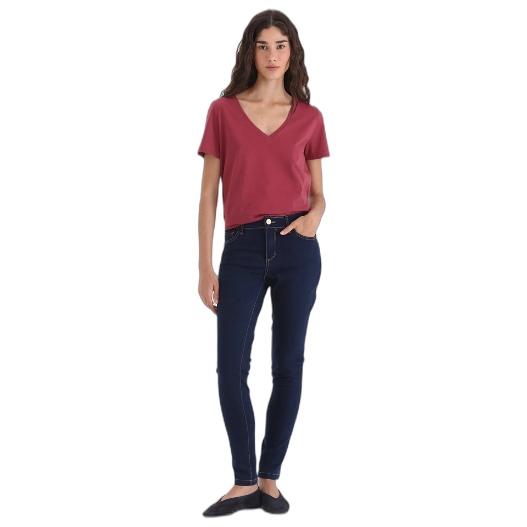 Jean Skinny Tiro Alto Dark Yagmour