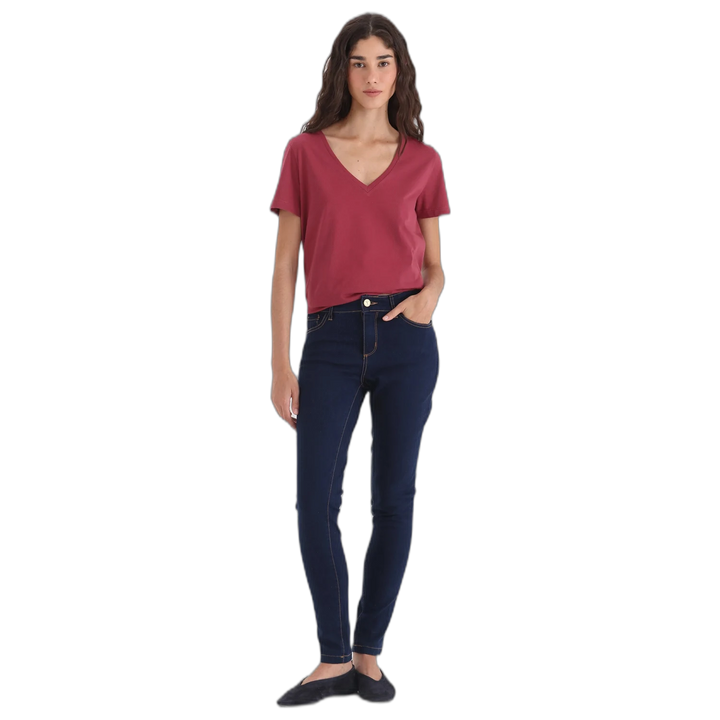 Jean Skinny Tiro Alto Dark Yagmour