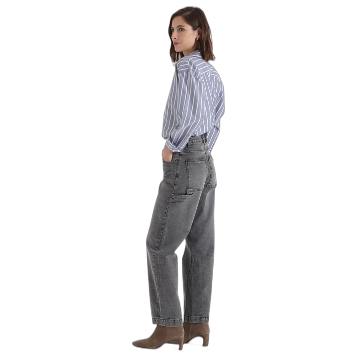 Jean Baggy Y011 Tiro Medio Gris Profundo Yagmour Mujer