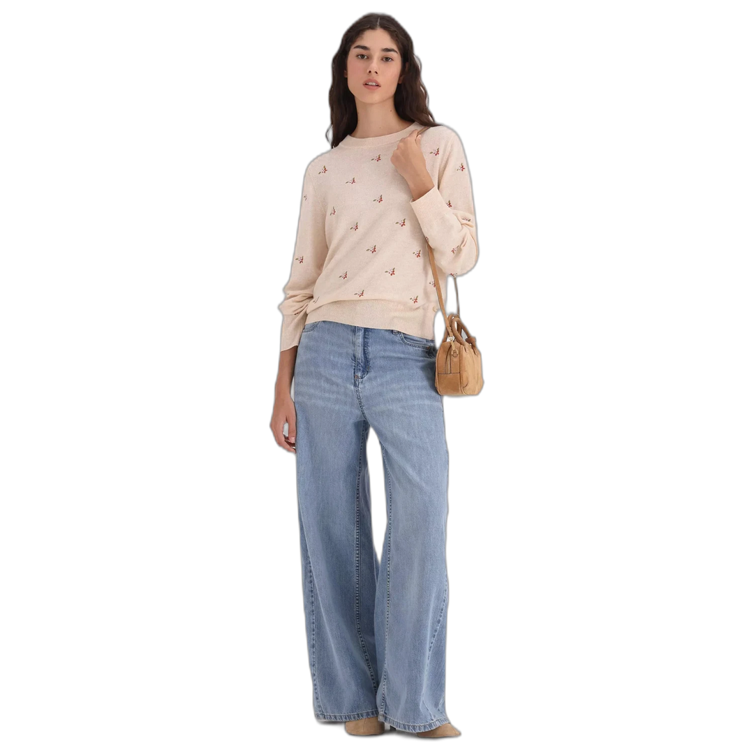 Sweater Yagmour Moly Bordado Mujer Tejido Regular Fit