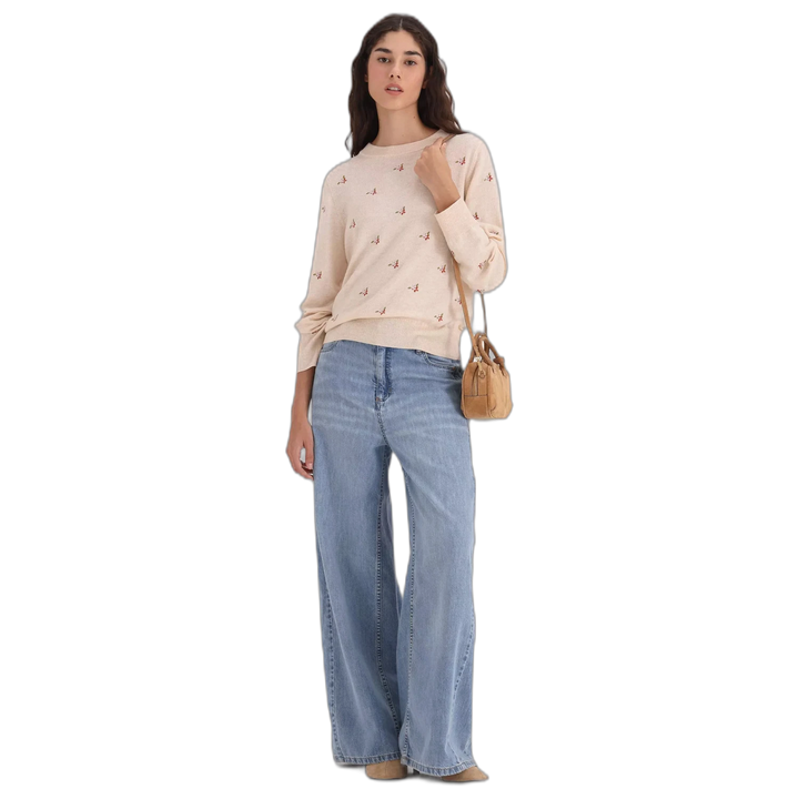 Sweater Yagmour Moly Bordado Mujer Tejido Regular Fit