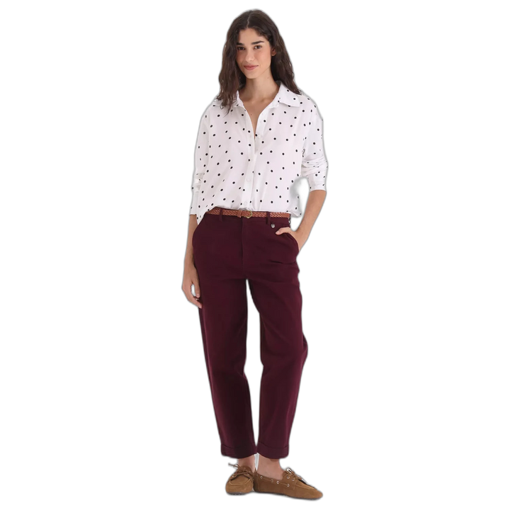 Camisa Yagmour Manga Larga Lunares Mujer Estampada