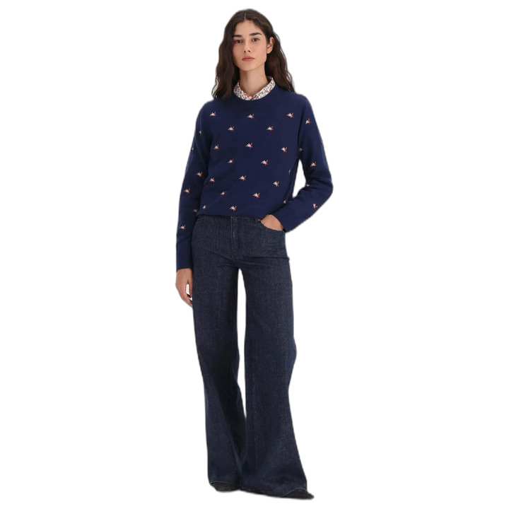 Sweater Yagmour Moly Bordado Mujer Tejido Regular Fit