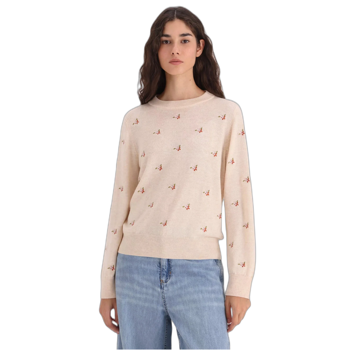 Sweater Yagmour Moly Bordado Mujer Tejido Regular Fit