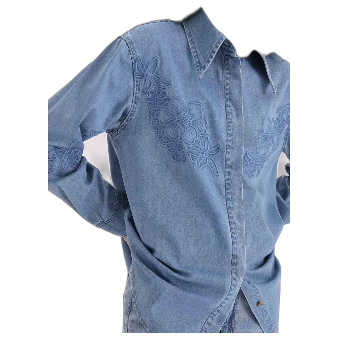 Camisa Yagmour Denim Penny Mujer Manga Larga Jean