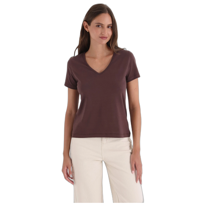 Remera Yagmour Penelope Escote V Manga Corta para Mujer