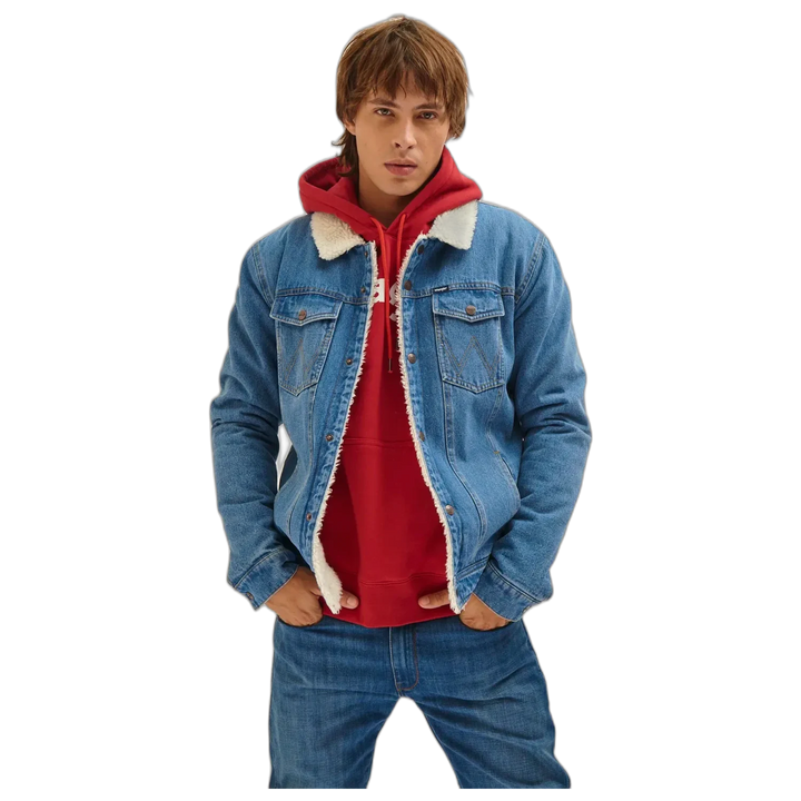 Campera Wrangler Denim Sherpa Hombre