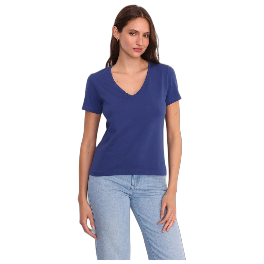 Remera Yagmour Penélope Manga Corta Escote V Mujer