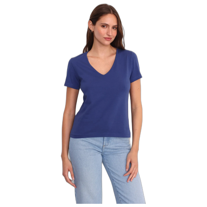 Remera Yagmour Penélope Manga Corta Escote V Mujer
