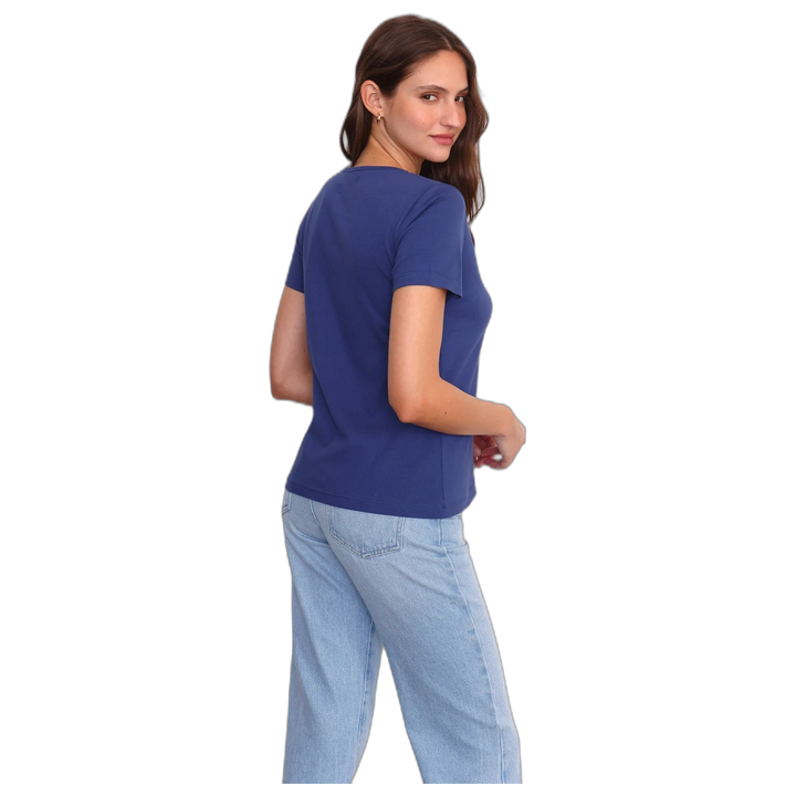 Remera Yagmour Penélope Manga Corta Escote V Mujer