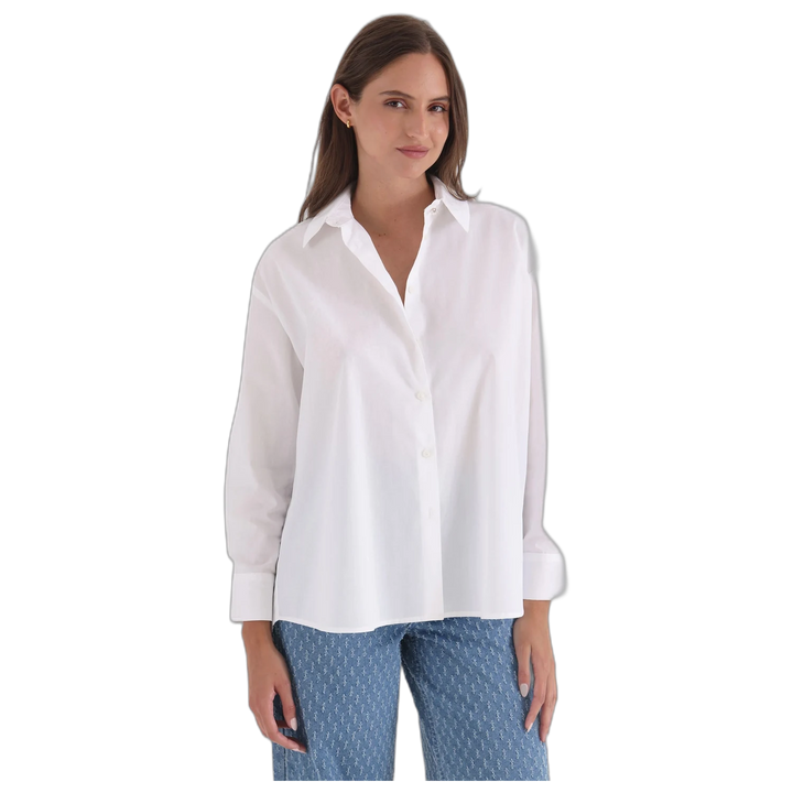 Camisa Algodón Burdeos Yagmour Mujer