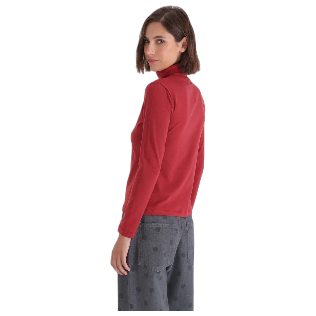 Polera Carmen Mujer Cuello Alto Manga Larga