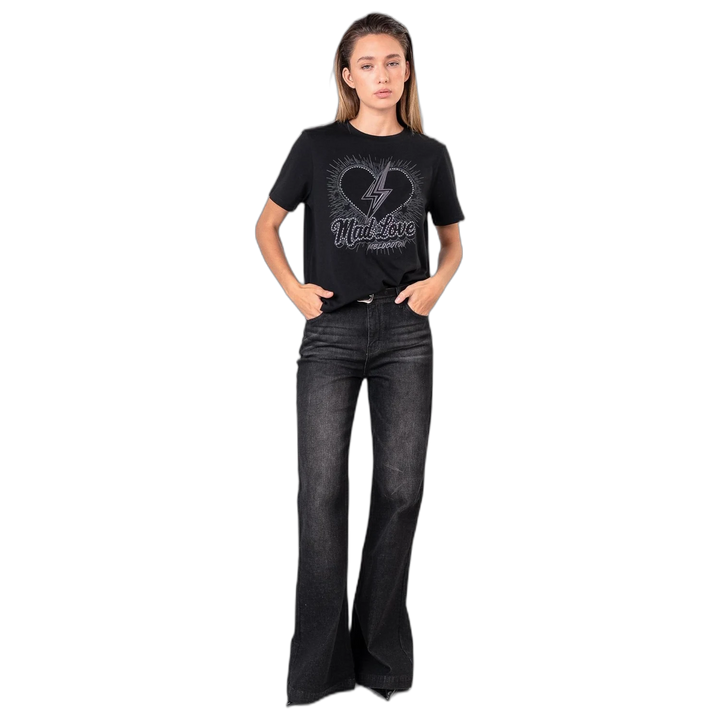 Jean Melocotón Campane Black Mujer