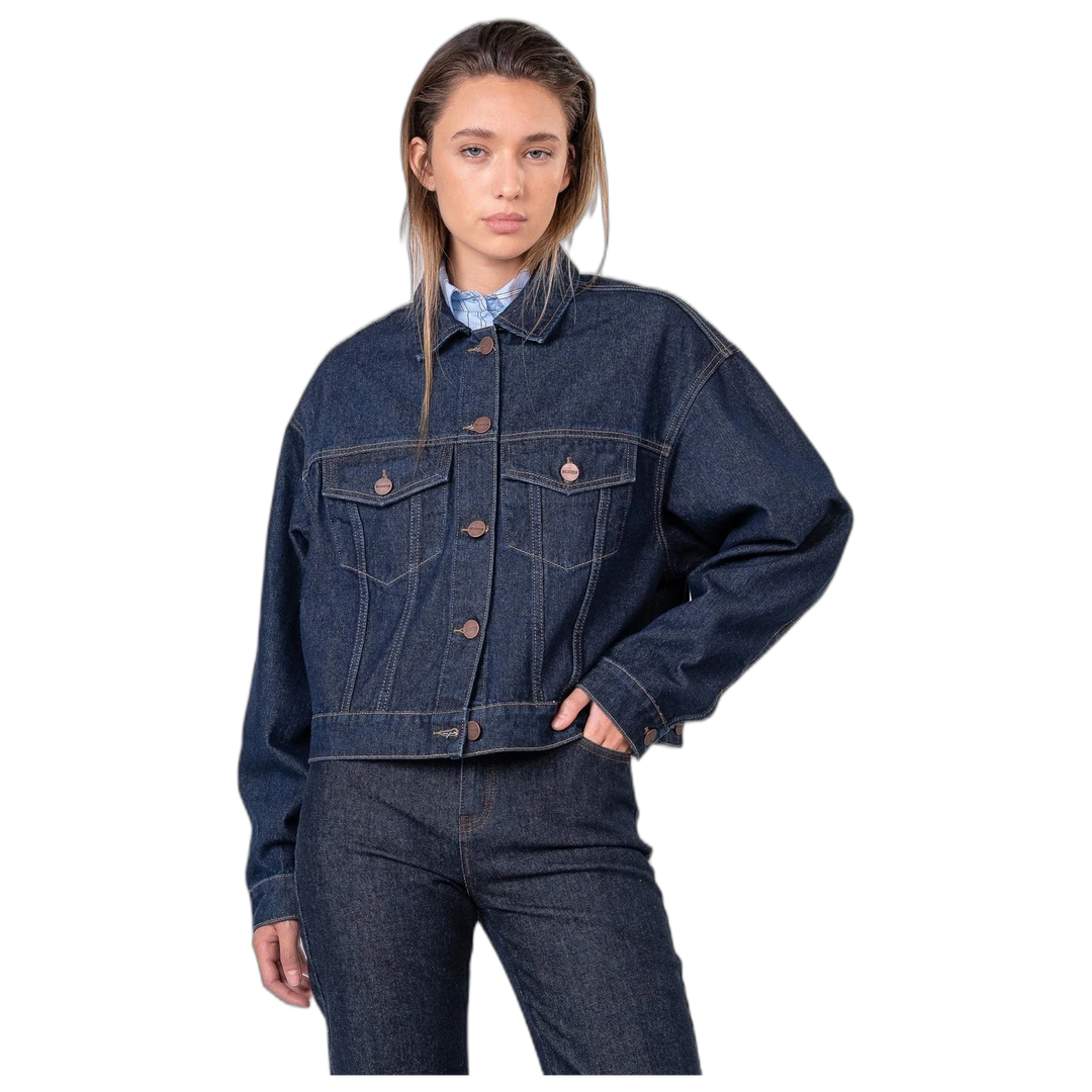 Campera Melocotón Boxy Estática Mujer Oversize