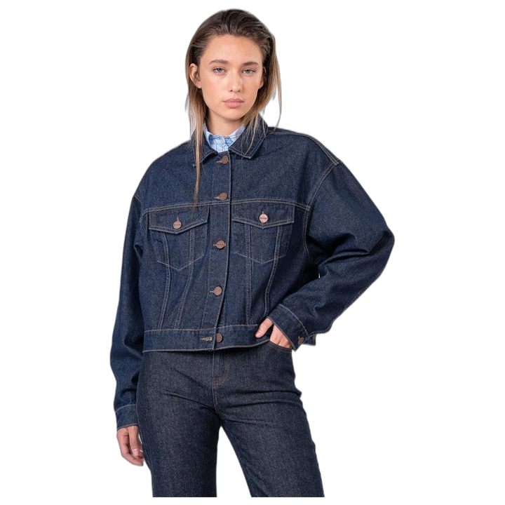 Campera Melocotón Boxy Estática Mujer Oversize