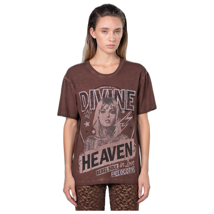 Remera Melocoton Heaven Estampada Oversize Algodón
