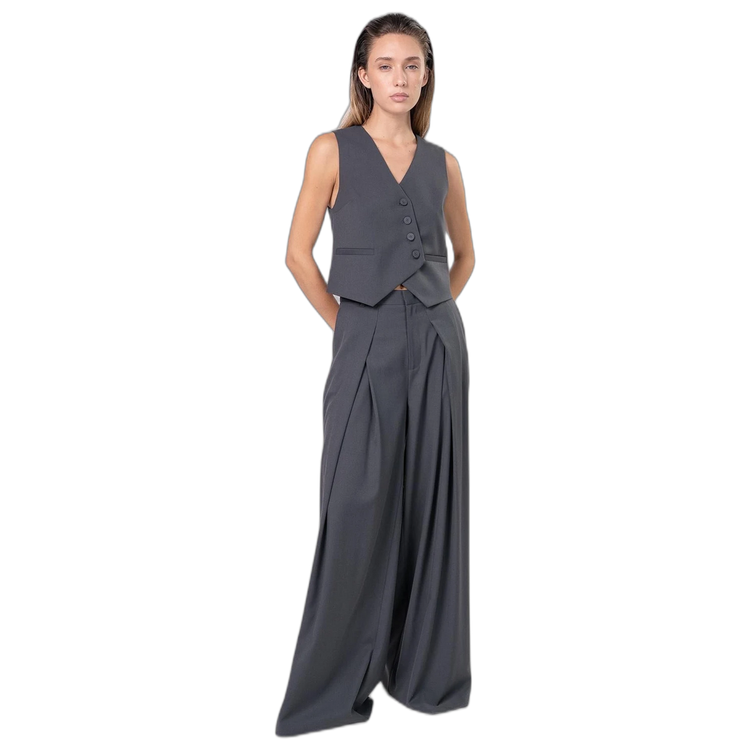 Pantalón Melocoton Angelina Tiro Alto Lino Babucha