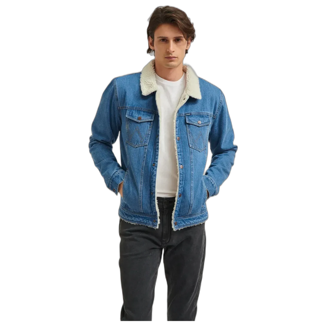 Campera Wrangler Denim Sherpa Hombre