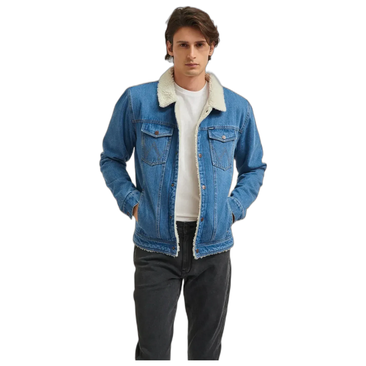 Campera Wrangler Denim Sherpa Hombre