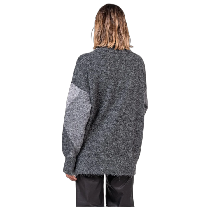 Sweater Melocoton Rombos Tejido Cuello Redondo