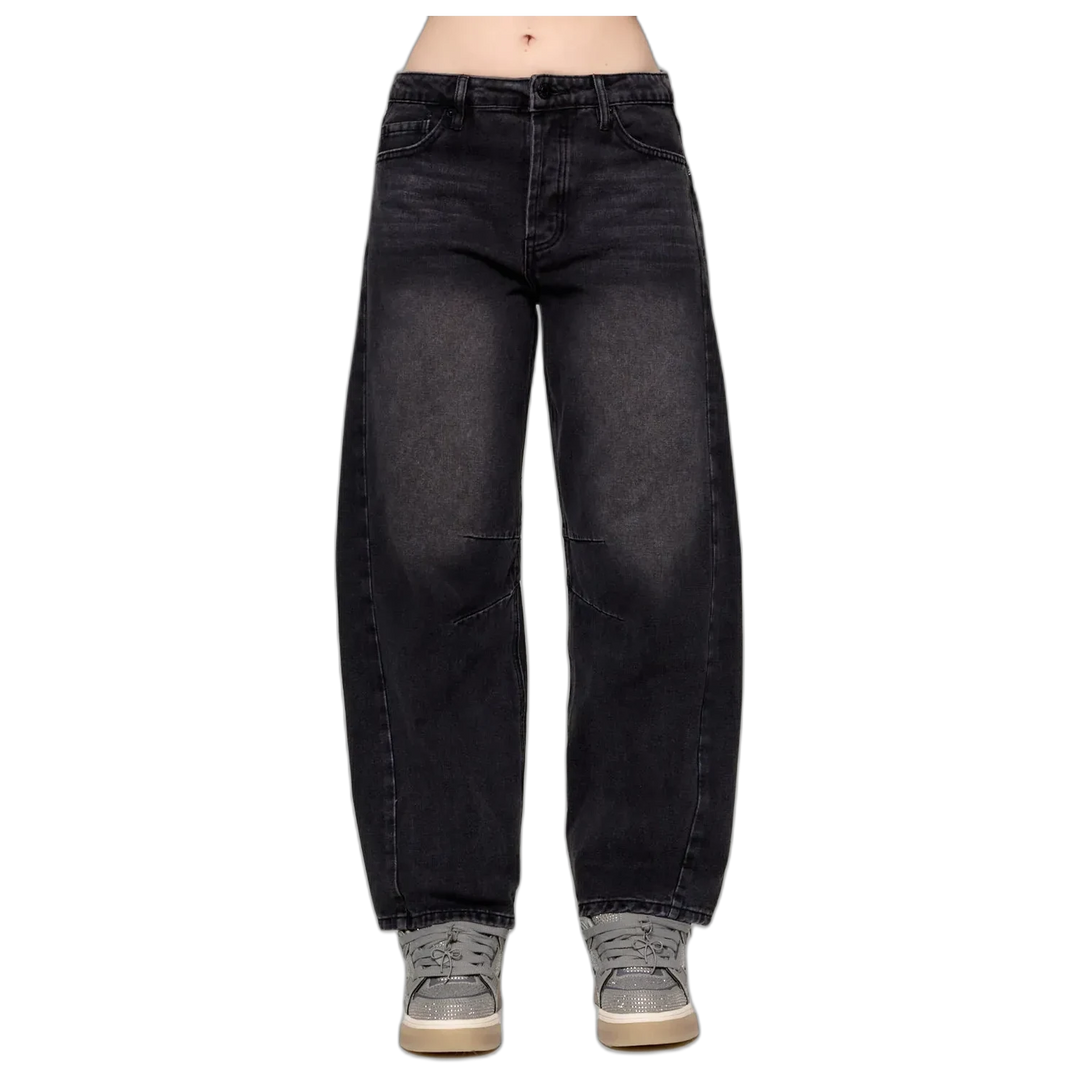 Jean Barrel Black 47 Street Mujer