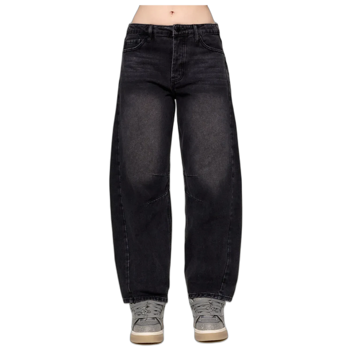 Jean Barrel Black 47 Street Mujer