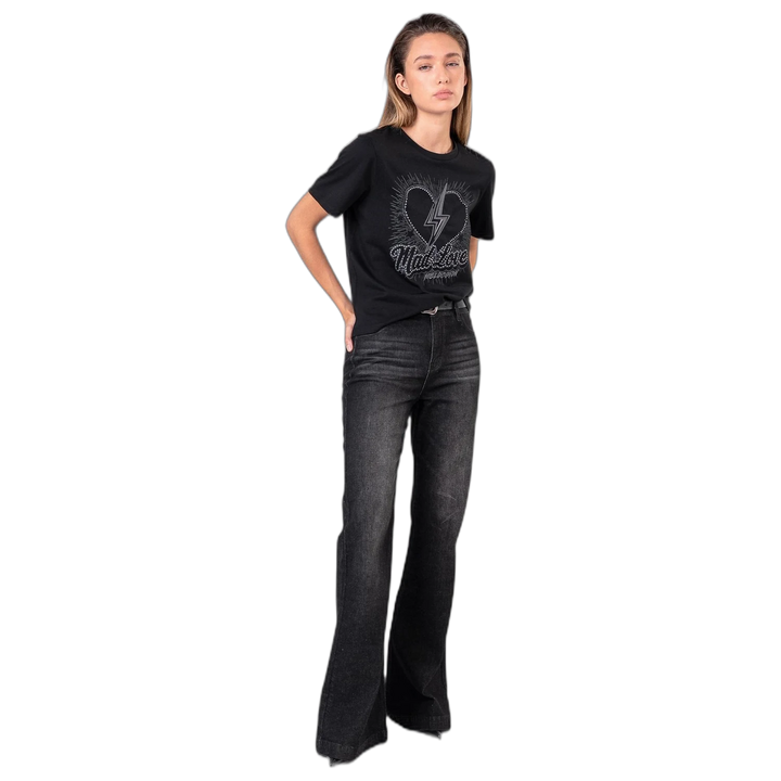 Jean Melocotón Campane Black Mujer