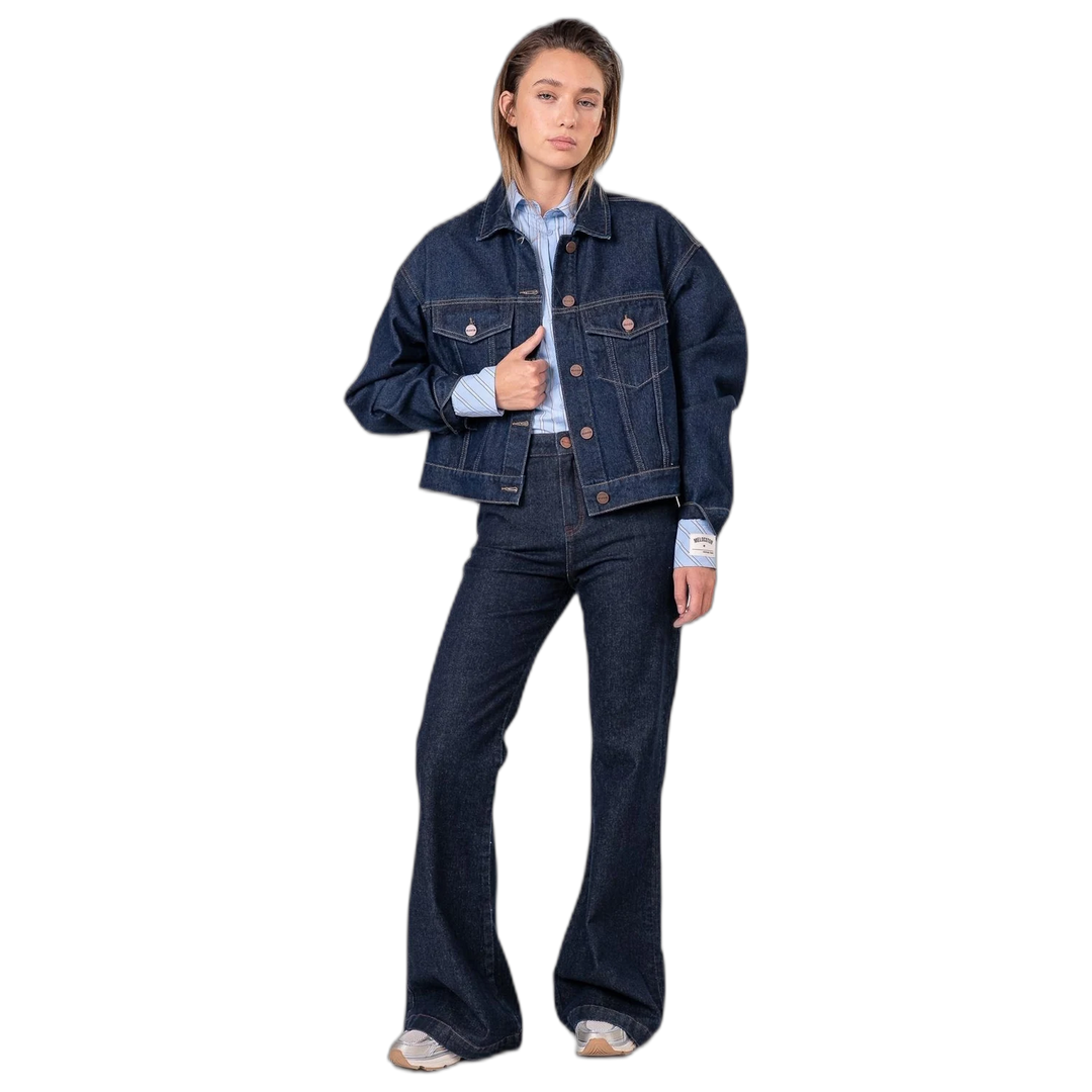 Campera Melocotón Boxy Estática Mujer Oversize