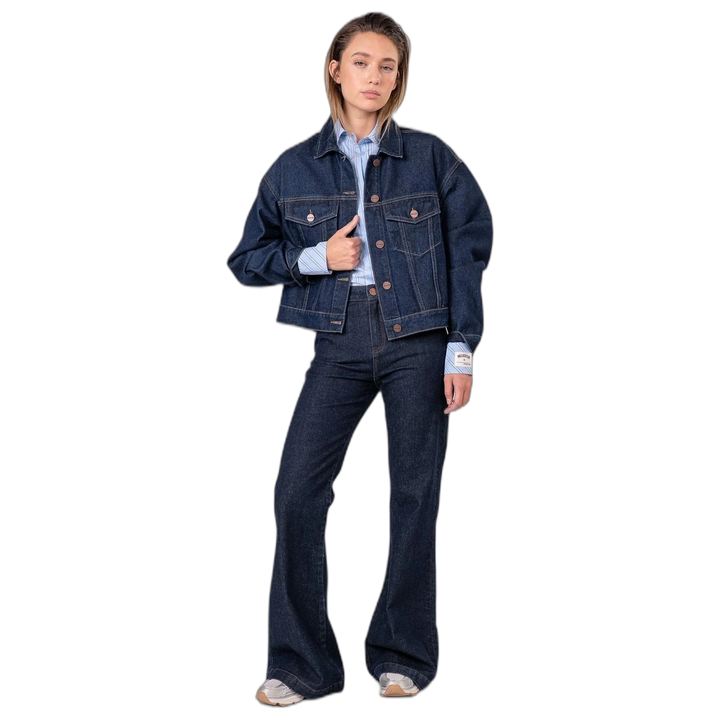 Campera Melocotón Boxy Estática Mujer Oversize