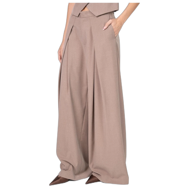 Pantalón Melocoton Angelina Tiro Alto Lino Babucha