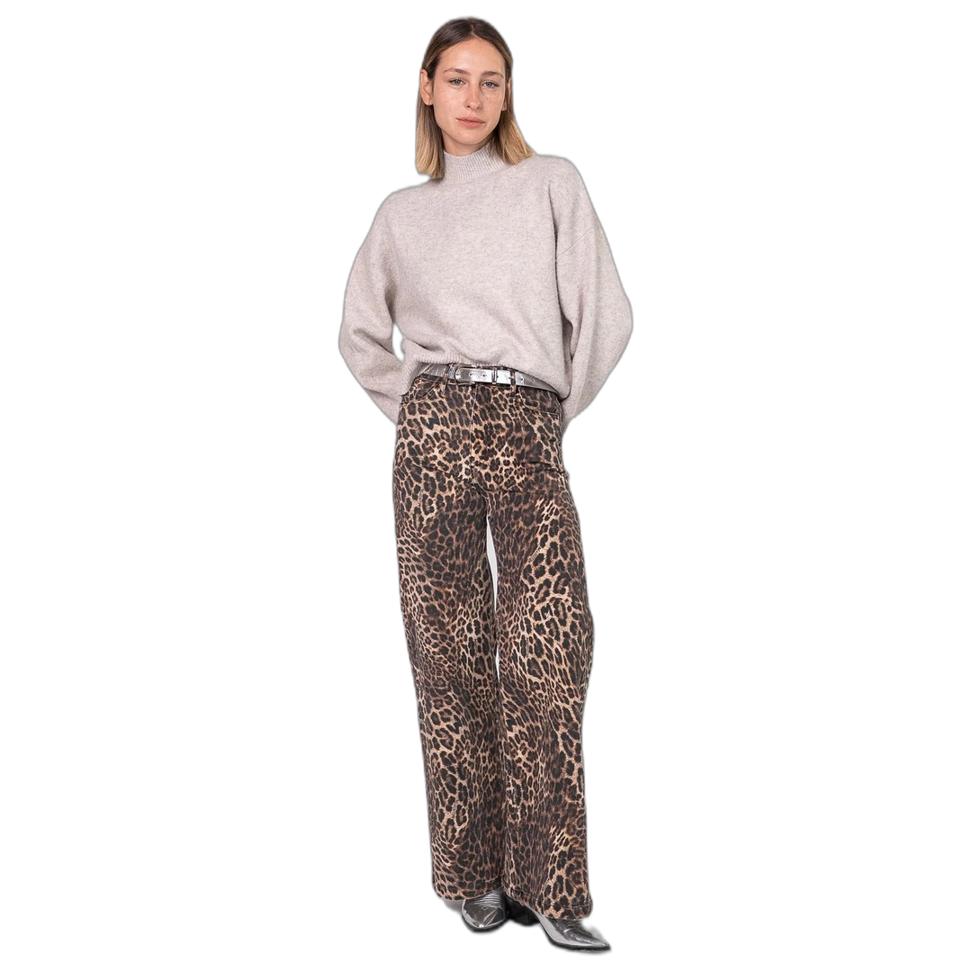Sweater Melocotón Spongy Mock Mujer Cuello Alto