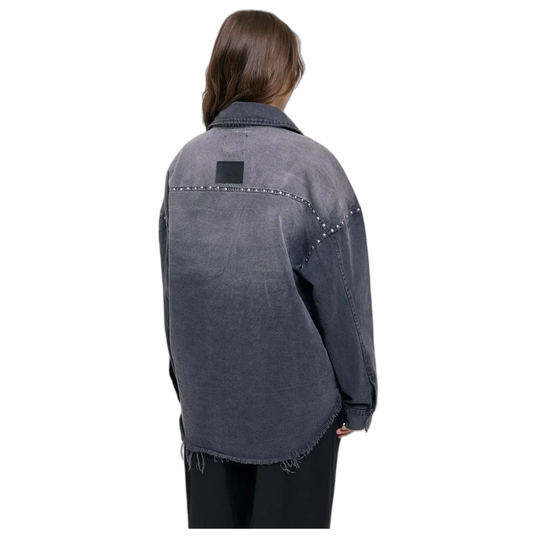 Chaqueta Over Metal Mujer 47 Street Gabardina con Tachas