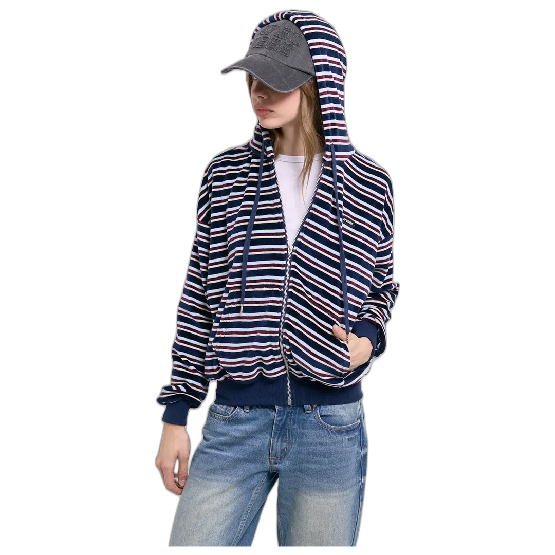 Campera 47 Street Plush Stripe Mujer