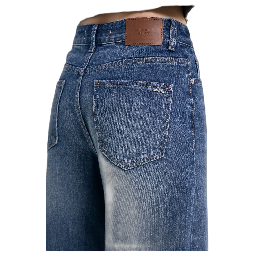 JEAN WIDE LEG BLUE