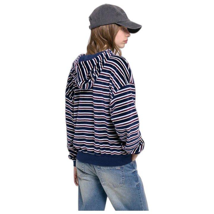 Campera 47 Street Plush Stripe Mujer
