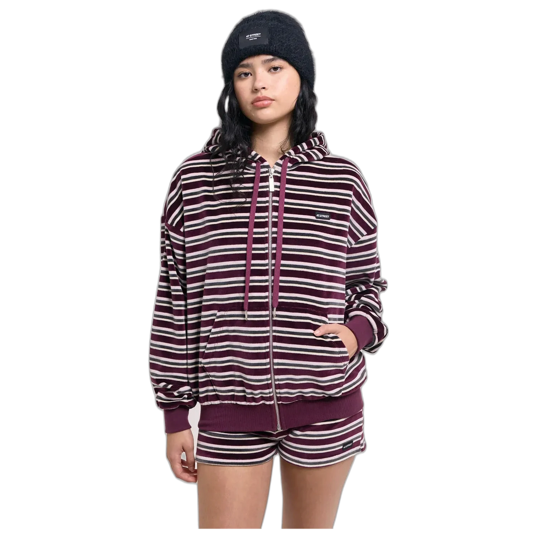 Campera 47 Street Plush Stripe Mujer