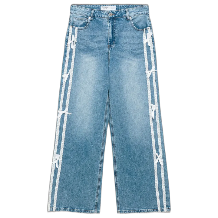 Jean Wide Leg Ribbons 47 Street Mujer