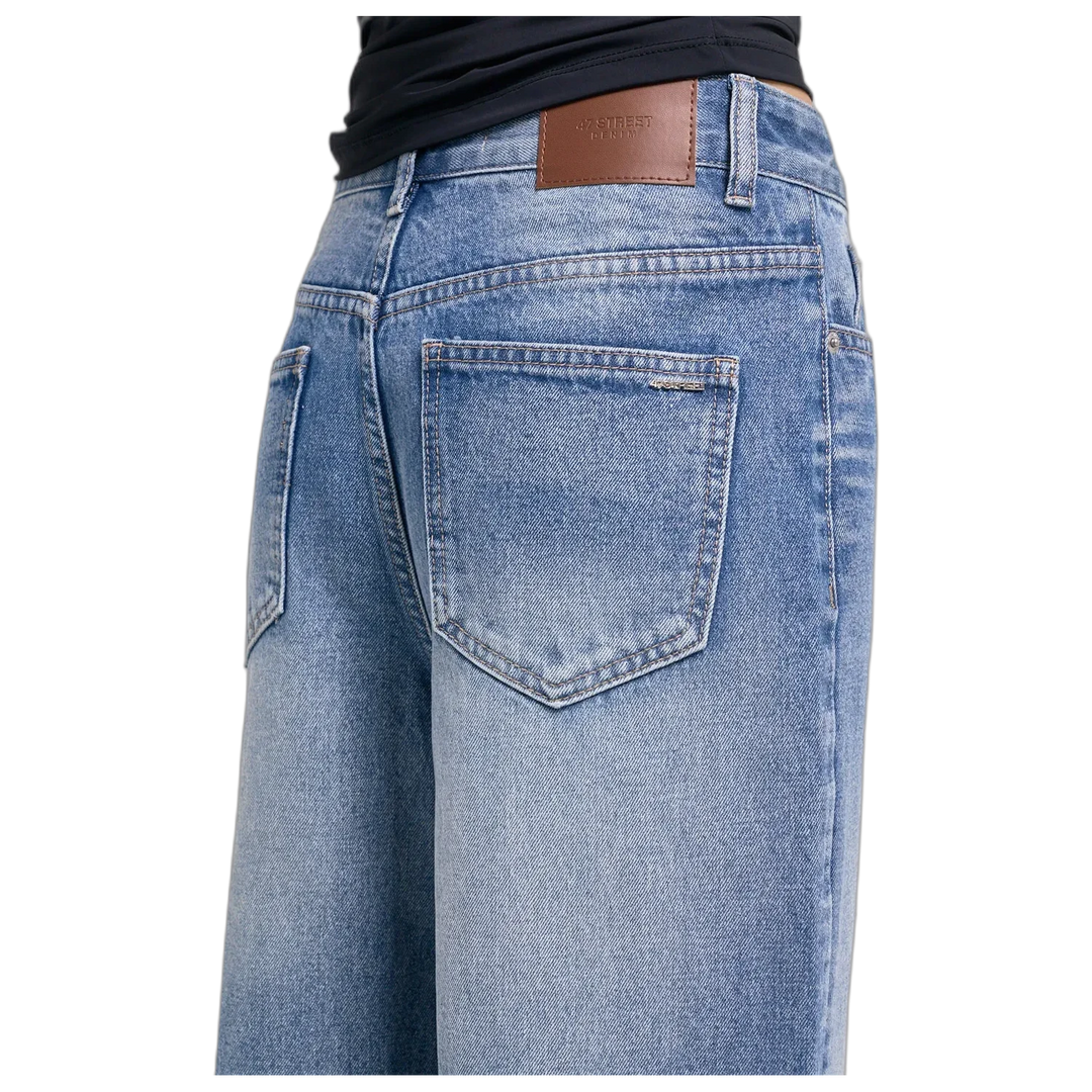 JEAN WIDE LEG BLEACH