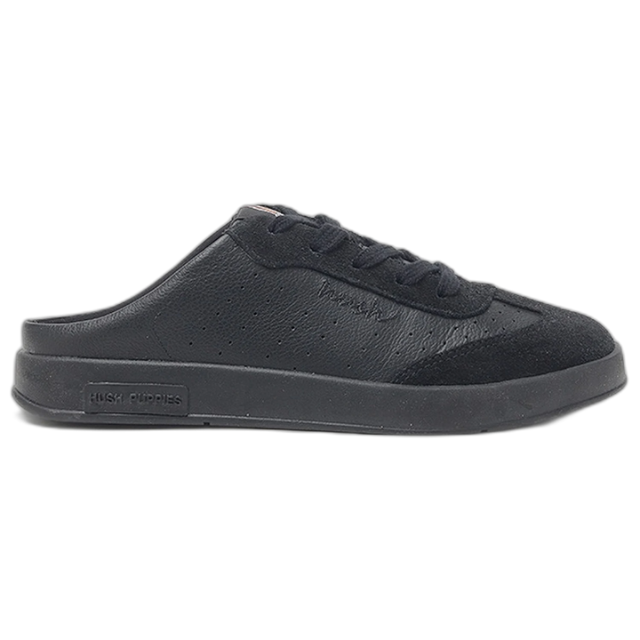 Zapatillas Hush Puppies Akira Cuero Descarne Negro Mujer