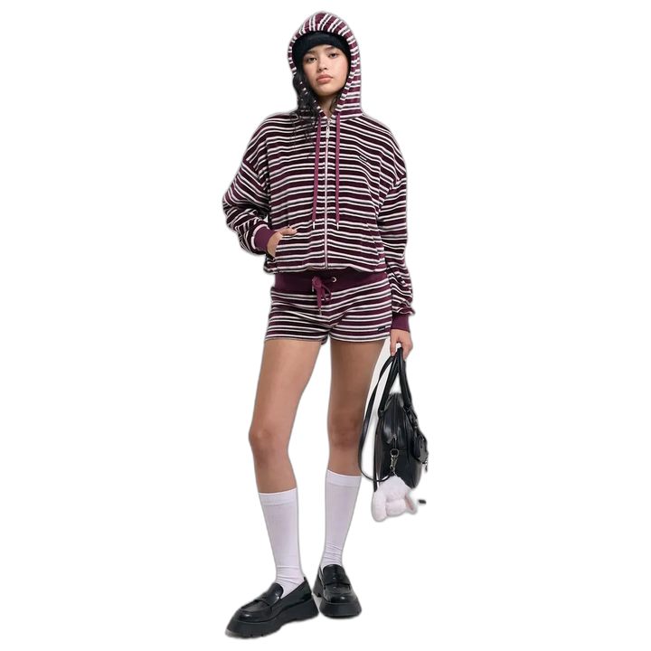 Campera 47 Street Plush Stripe Mujer