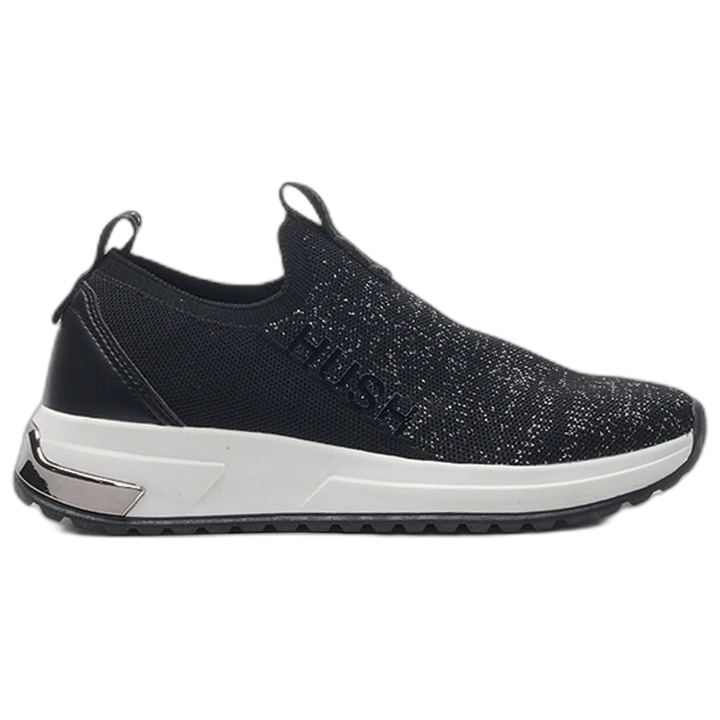 Zapatilla Hush Puppies Cien Slip On Ortholite Negra
